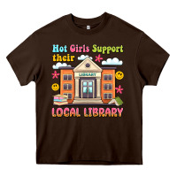 Chocolate Brown hot girls support their local library Heavy Core Tee - Artiststas