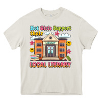 Cream hot girls support their local library Heavy Core Tee - Artiststas