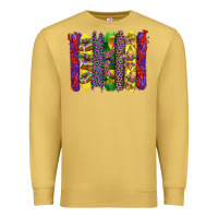 Mardi Gras Crawfish Cake And Mask With Leopar And Fleur De Lis Brushst Premium Sweatshirt | Teevron