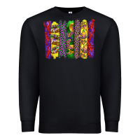 Black mardi gras crawfish cake and mask with leopar and fleur de lis brushst Premium Sweatshirt - Artiststas