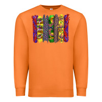 Carrot mardi gras crawfish cake and mask with leopar and fleur de lis brushst Premium Sweatshirt - Artiststas