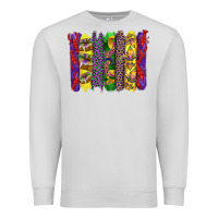 Dove Grey mardi gras crawfish cake and mask with leopar and fleur de lis brushst Premium Sweatshirt - Artiststas