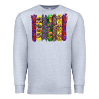 Heather Grey mardi gras crawfish cake and mask with leopar and fleur de lis brushst Premium Sweatshirt - Artiststas