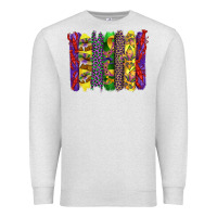 Oatmeal Heather mardi gras crawfish cake and mask with leopar and fleur de lis brushst Premium Sweatshirt - Artiststas