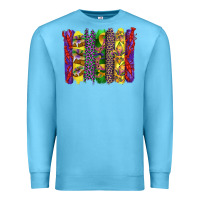 Ocean Blue mardi gras crawfish cake and mask with leopar and fleur de lis brushst Premium Sweatshirt - Artiststas