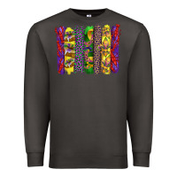 Smoke mardi gras crawfish cake and mask with leopar and fleur de lis brushst Premium Sweatshirt - Artiststas