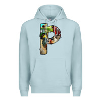 Blue Mist farm life alphabet lowercase letters p Premium Hoodie - BundleAndBundleShop
