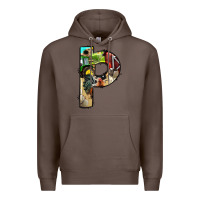 Coffee farm life alphabet lowercase letters p Premium Hoodie - BundleAndBundleShop