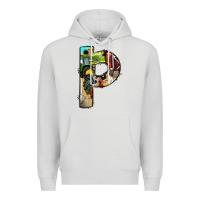 Dove Grey farm life alphabet lowercase letters p Premium Hoodie - BundleAndBundleShop