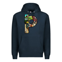 Navy farm life alphabet lowercase letters p Premium Hoodie - BundleAndBundleShop