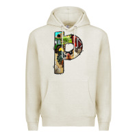 Oatmeal Heather farm life alphabet lowercase letters p Premium Hoodie - BundleAndBundleShop