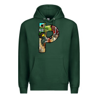 Sports Green farm life alphabet lowercase letters p Premium Hoodie - BundleAndBundleShop