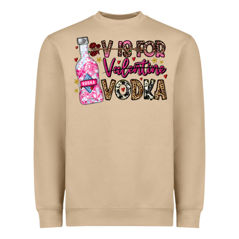 V Is For Valentine Vodka Heavyweight Sweatshirt by CowhideDigitalArt | Teevron