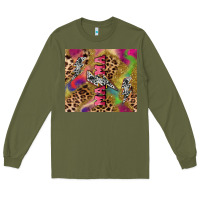 Army Green Colorful leopard lightning bolt tumbler mother's Long Sleeve Tee - HowdyJamesFarm