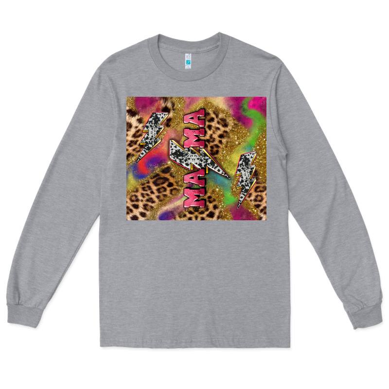 Colorful Leopard Lightning Bolt Tumbler Mother's Long Sleeve Tee by HowdyJamesFarm | Teevron
