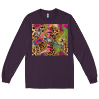 Plum Colorful leopard lightning bolt tumbler mother's Long Sleeve Tee - HowdyJamesFarm