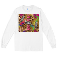 White Colorful leopard lightning bolt tumbler mother's Long Sleeve Tee - HowdyJamesFarm