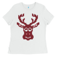 White Christmas Deer Ugly Ladies Tee - Bettercallsaul