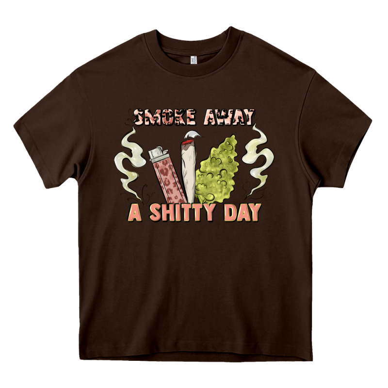 Smoke Away A Sh Tty Day Heavy Core Tee by Artiststas | Teevron