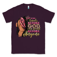 Plum She who kneels before god can stand before anyone Classic Tee - RanaPortraitStore
