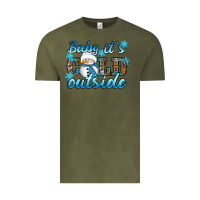Vintage Olive Baby it's cold outside Vintage Tee - RanaPortraitStore