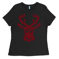 Black Christmas Deer Ugly Ladies Tee - Bettercallsaul
