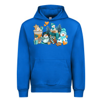 Cobalt winter snowman coffee cups Urban Hoodie - AdoDesignShop