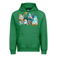 Emerald winter snowman coffee cups Urban Hoodie - AdoDesignShop