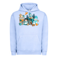 Pigment Grape Ice winter snowman coffee cups Urban Hoodie - AdoDesignShop