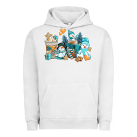 Pigment Lunar Rock winter snowman coffee cups Urban Hoodie - AdoDesignShop