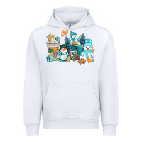 White winter snowman coffee cups Urban Hoodie - AdoDesignShop