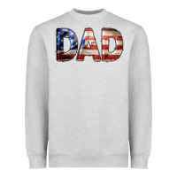 American Flag Dad 4th Of July Heavyweight Sweatshirt | Teevron