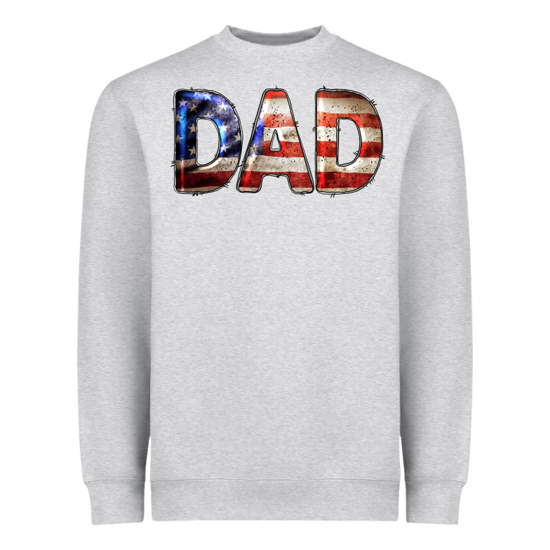 American Flag Dad 4th Of July Heavyweight Sweatshirt by LillyAllenDesigns | Teevron