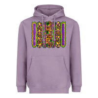 Lavender mardi gras fleur de lis mask leopard glitter  brushstrokes Heavyweight Hoodie - Artiststas