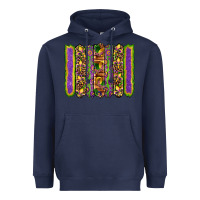 Navy mardi gras fleur de lis mask leopard glitter  brushstrokes Heavyweight Hoodie - Artiststas