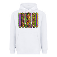 White mardi gras fleur de lis mask leopard glitter  brushstrokes Heavyweight Hoodie - Artiststas