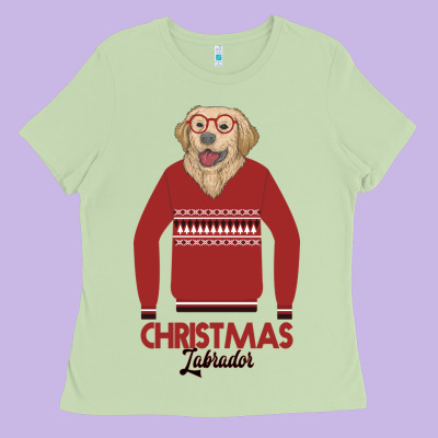Christmas Labrador Ladies Tee Designed By Bettercallsaul