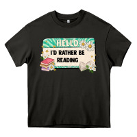 Asphalt hello id rather be reading Heavy Core Tee - Artiststas