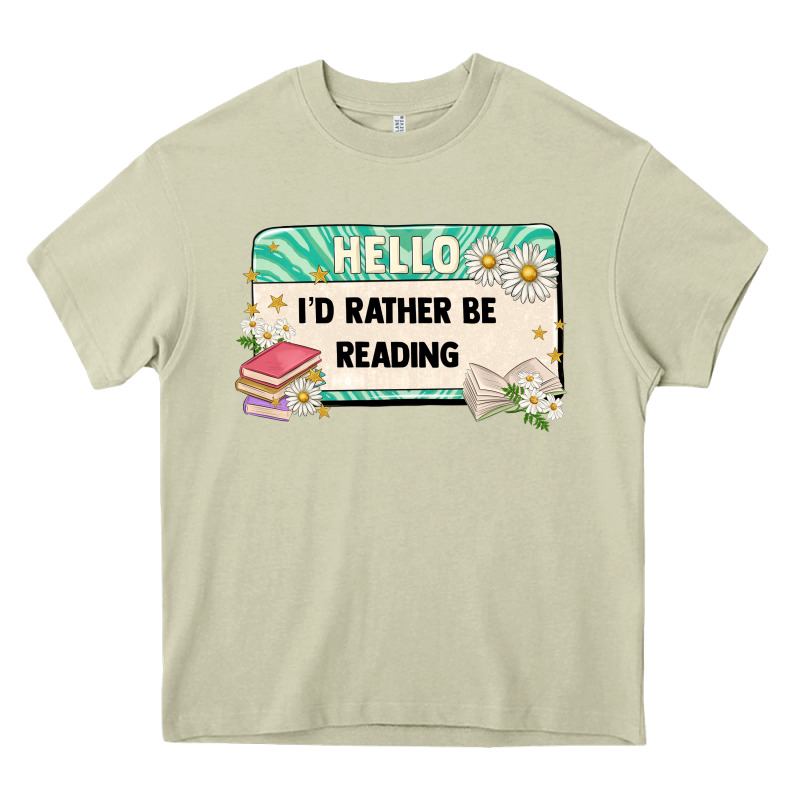 Hello Id Rather Be Reading Heavy Core Tee by Artiststas | Teevron