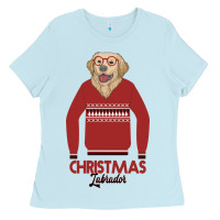 Baby Blue Christmas Labrador Ladies Tee - Bettercallsaul