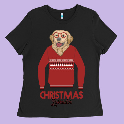 Christmas Labrador Ladies Tee Designed By Bettercallsaul