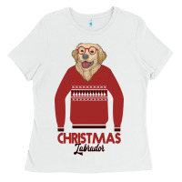 White Christmas Labrador Ladies Tee - Bettercallsaul
