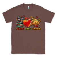 Chestnut Peace love tacos Classic Tee - NancyCooperArtShop
