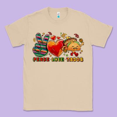 Peace Love Tacos Classic Tee Designed By Nancycooperartshop