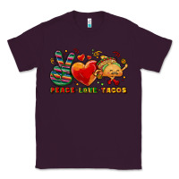 Plum Peace love tacos Classic Tee - NancyCooperArtShop