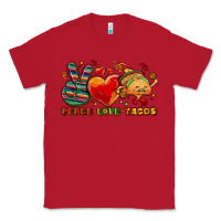 Red Peace love tacos Classic Tee - NancyCooperArtShop