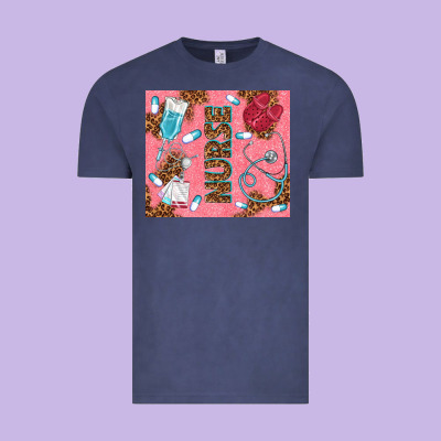 Pink Glitter Nurse Vintage Tee Designed By Tumblerdesignbyshophia