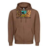 Chestnut Peace Love Persian Cat Zipper Hoodie - LillyAllenDesigns
