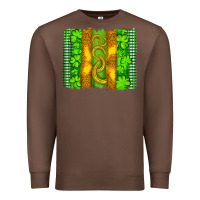 Chestnut saint patricks horseshoe shamrock leopard glitter brushstroke Premium Sweatshirt - Artiststas