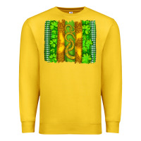 Lemon saint patricks horseshoe shamrock leopard glitter brushstroke Premium Sweatshirt - Artiststas
